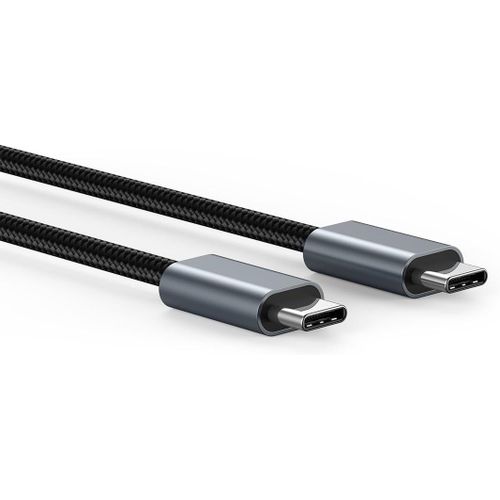Cble USB C vers USB C 240W Charge Rapide, 1,8 m Cble USB C Charge Rapide Nylon Tress pour iPhone 15 Pro Max, MacBook Pro/Air, Ordinateur Portable, iPad, Galaxy S24 Ultra Steam Deck