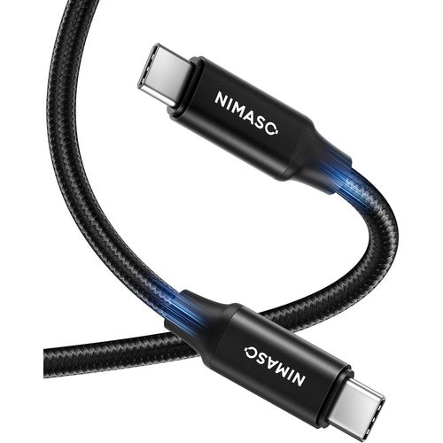 Cble USB C vers USB C 3.1 Gen 2 10 Gbit/s-Transfert de donnes 100 W 20 V/5 A-Cble de charge rapide 2 m-Transmission vido 4K @ 60 Hz pour ordinateur portable,Thunderbolt 3,MacBook