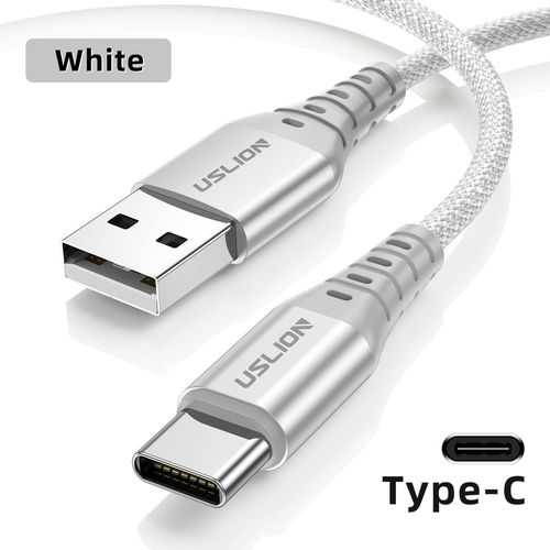 Cble Usb De Type C  Charge Rapide Pour Tlphone Portable,Chargeur De Type C,Ligne De Donnes,3a,Iphone 15 Pro,Samsung,Xiaomi Poco - Type White For Type C-0.3m