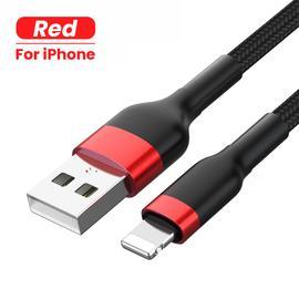 Câble USB Double couleur pour iPhone 13 12 11 Pro Max XS X 6s 7 8 Plus  original cordon de chargement de téléphone portable fil de chargement de  données 0.3/1/2M