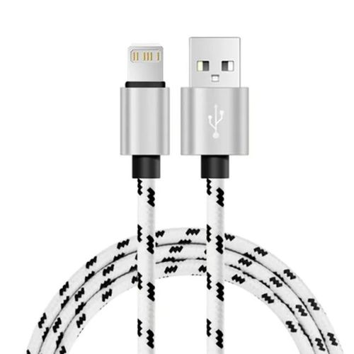 Cble USB Long de 3m pour recharge rapide et transfert de donnes,cordon de chargeur pour iPhone 11/12/13/14/Pro/Max/X/XR/5/SE/6/7/8/Plus et Apple iPad - Type WHITE-0.25m