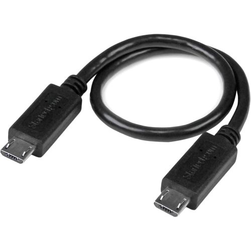 Cble USB OTG Micro USB vers Micro USB de 20 cm - Adaptateur USB On-The-Go