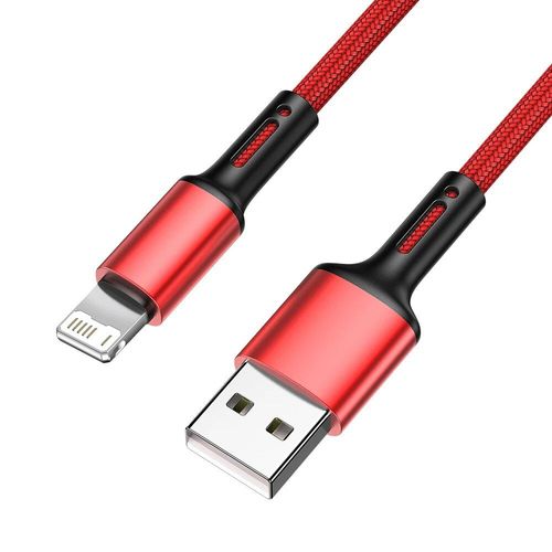 Cble Usb Pour Recharge Rapide Et Transfert De Donnes,Cordon De Chargeur Pour Iphone 13 12 11 Pro Max 5 6 S 7 8 Plus Se Et Apple Ipad 1m 2m 3m - Type Rouge-3m
