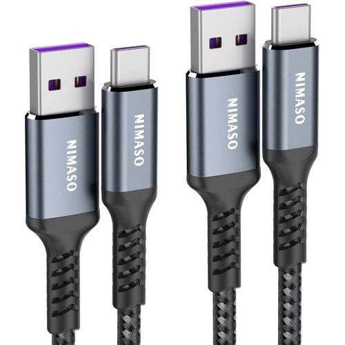 Cble USB Type C 5A [Lot de 2/2M+2M],Supercharge 40W Compatible Avec Huawei P30/P20/Mate 20/10 Pro,P10 Plus,Mate 9 Pro,Honor Note 10/10