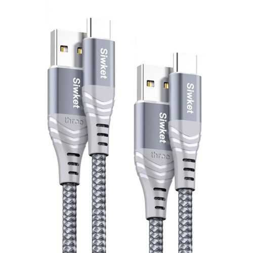 Cble USB Type C,Lot de 1m 2mUSB Cable Type C en Nylon Tress Chargeur USB C Connecteur pour Samsung Galaxy S10/ S9/Note 10 9,Huawei P30/ P20/ Mate20,Sony Xperia XZ