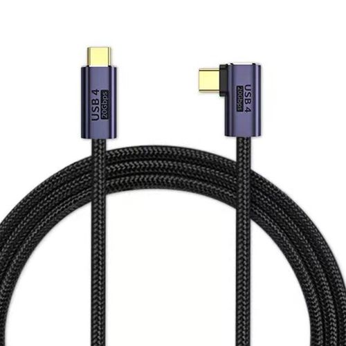 Cble USB type-c vers usb-c 100W, cble de donnes  Angle droit, multifonction, 20Gbps