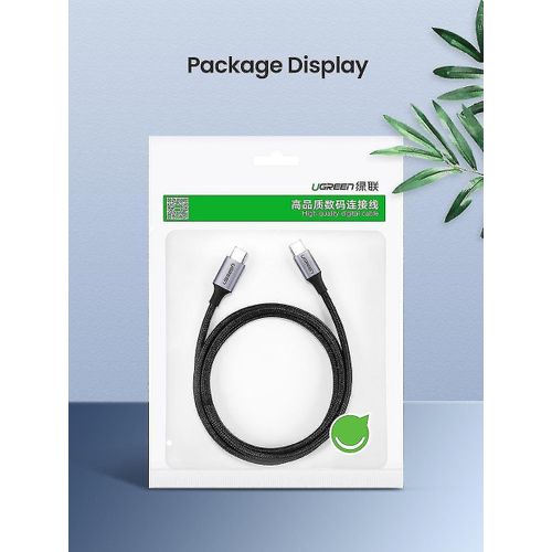 Cble USB Type C vers USB C noir pour Samsung Galaxy S9 PD 100W prend en charge 4.0