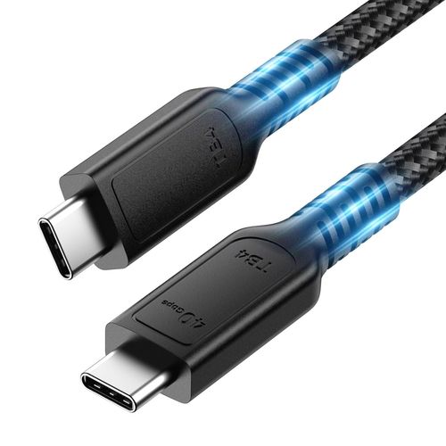 Cble USB4, avec Cable Thunderbolt 4, de Donnes 40Gbps, 8K@60Hz Display, cble USB C vers USB C PD 240 W PD3.1 pour Thunderbolt 4/3, USB4/3, iPhone 15 Pro, SSD, eGPU,1m