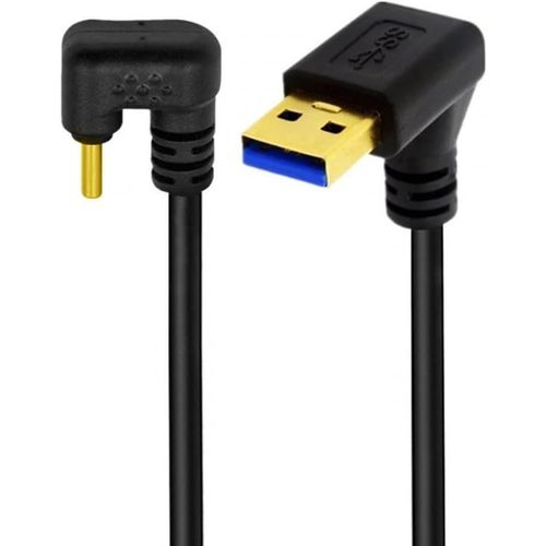 Cble vers le bas coud USB 3.0 Type A vers Type C USB-C mle vers mle cble de donnes d'alimentation 480 Mbps USB-C en face de la forme en U coud arrire 30 cm