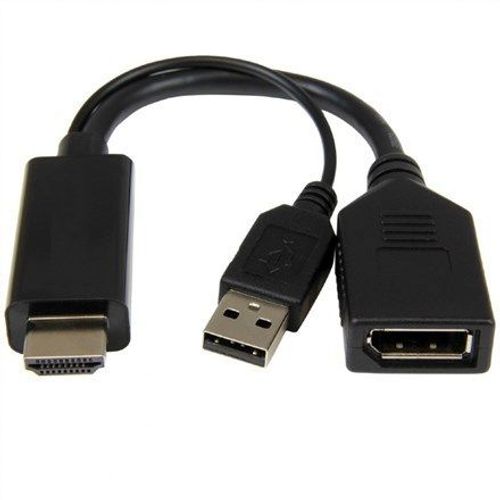 Cble vido et adaptateur GEMBIRD - HDMI Type A (Standard) vers DisplayPort + USB Type-A