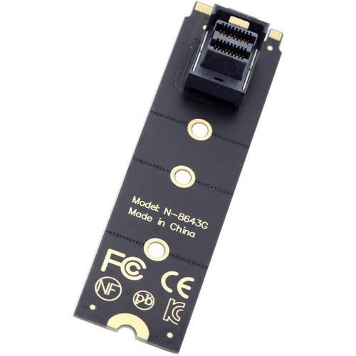 Cablecc U.2 Kit SFF-8639 NVME PCIe4.0 Adaptateur SSD 22 x 80 mm pour carte mre SSD 750 p3600 p3700 M.2 SFF-8643 Mini SAS HD