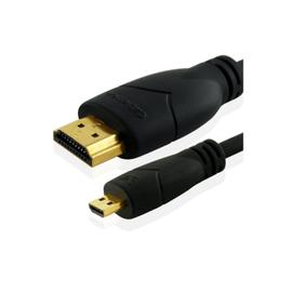 Micro Câble HDMI vers HDMI avec Ethernet v1.4 - plaqué or 24 ct Bouchons -  Idéal pour connecter des périphériques audio HD en utilisant le nouveau  Micro connecteur HDMI comme un caméscope