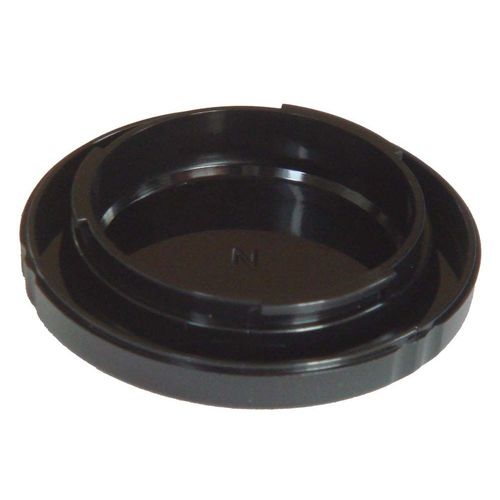 Cache objectif noir pour Nikon D40(x), D50, D60(x), D70(s), D80, D90, D100(s), D200, D300, D600, D800(E), D3000, D3200, D5000, D5200, D7000.