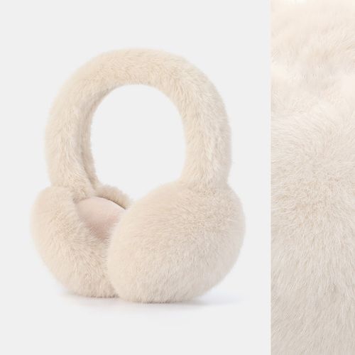 Cache-Oreilles En Fausse Fourrure De Lapin Pour Filles, Couvre-Oreilles Mignons, Couleur Unie, Chauds, Pour L'extrieur, Pliables, En Fourrure Douce, Hiver-Kaki