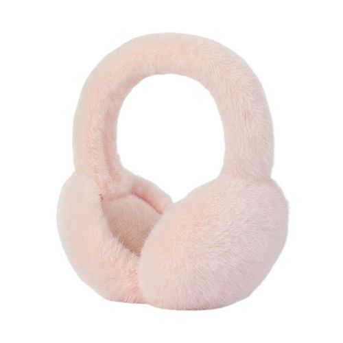 Cache-Oreilles En Fausse Fourrure De Lapin Pour Filles, Couvre-Oreilles Mignons, Couleur Unie, Chauds, Pour L'extrieur, Pliables, En Fourrure Douce, Hiver-Rose