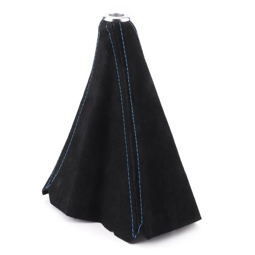 Cache-Poussiere Pour Levier De Vitesse, Soufflet De Coffre, Interieur De Voiture, Daim, Universel, Pour La Plupart Des Vehicules, Coutures Bleues