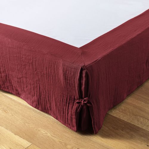 Cache Sommier 180x200 Cm Gaze De Coton Gaa Lie De Vin