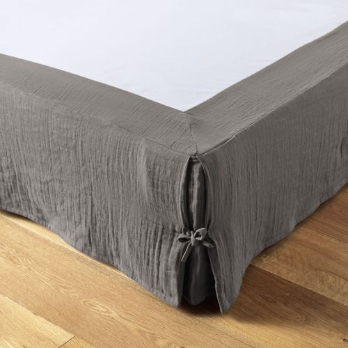 Cache Sommier 90x190 Cm Gaze De Coton Gaa Granit