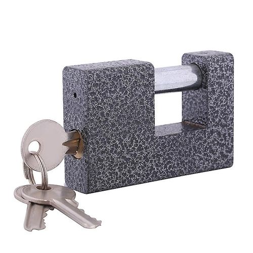 Cadenas D'extrieur Robuste Avec Cls - Grand Cadenas Monobloc En Acier Tremp Massif - Anse - Protge Les Portes De Garage, Les Conteneurs, Les Barrires Et Les Entrepts