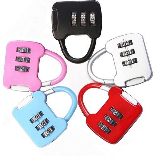Cadenas De Valise D'avion, 5 Cadenas  Code  3 Chiffres, Cadenas De Scurit  Combinaison  3 Chiffres Rinitialisable Pour Casiers, Gymnase, cole, Clture Et Stockage (Colo