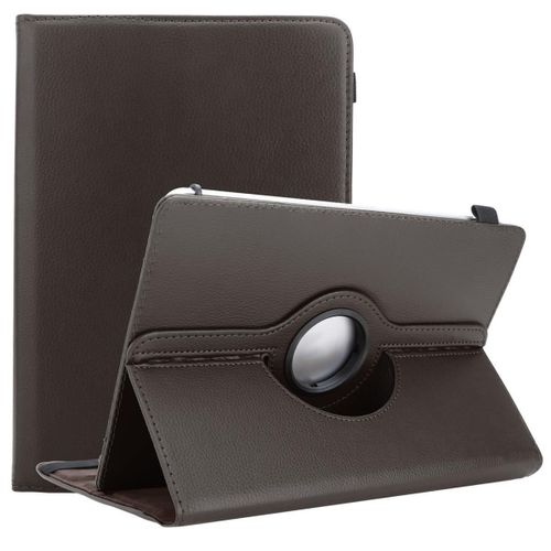 Cadorabo Housse Pour Tablette Compatible Avec Medion Lifetab P10610 En Brun - tui De Protection  360 Degrs En Similicuir Avec Fonction De Support Et Bande lastique