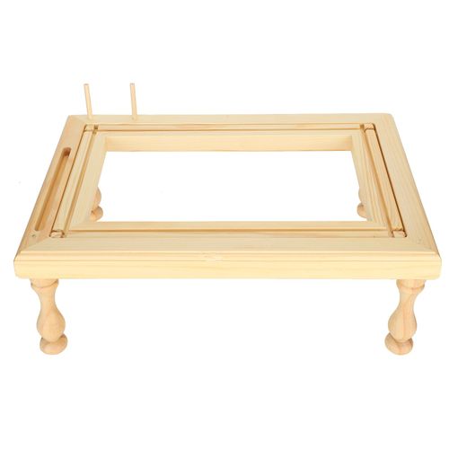 Cadre De Broderie De Table, Point De Croix, Bureau, Couture, Crochet, Devant, Dos, Support En Bois S