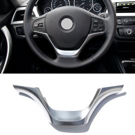 Cadre de panneau de volant intérieur de voiture en Fiber de carbone, garniture de couverture pour BMW série 3 F30 F32 F34 2013 ? 2018 - Type  Style C-Silver