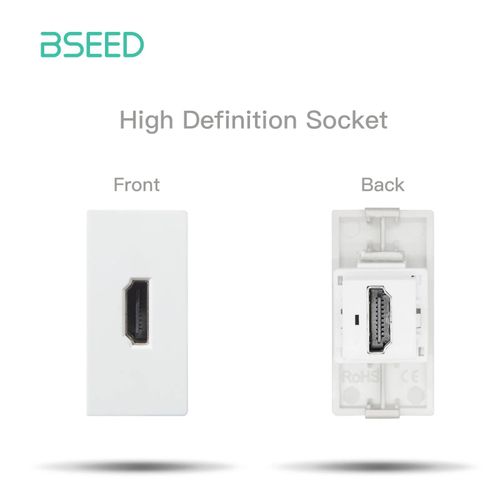 Cadre En Verre,Standard Ue,Capteur Pir,Interrupteurs,Module,Prises Murales,Fonction De Bricolage,Base De Variateur,Hdmi,Usb,Type-C,Pices - Type Hdmi White