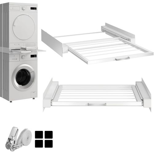 Cadre Intermdiaire Universel  Systme De Suspension  Pour Machine  Laver Et Sche-Linge, Avec Compartiment Extractible, Amortissant Les Vibrations Et Anti-Basculement Dimension[MAC1713]