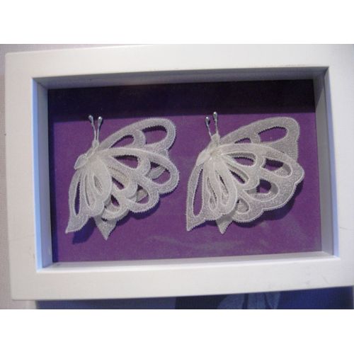Cadre Papillons 3d En Pergamano
