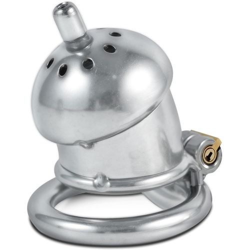 Cage De Chastet?? Avec Cath??Ter En Silicone Acier Inoxydable Cage ?? P??Nis Chastity Cage 3 Tailles Cock Ring Dilatateur Homme Ceinture De Chastet?? Bondage Bdsm Sex Toys (45mm,Short)
