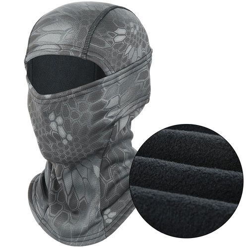 Cagoule Polaire D'hiver Noire,Facial Complet,Cache-Cou,Couverture Thermique,Cyclisme,Doublure,Sport,Ski,Snowboard,charpe,Chapeau Pour Hommes - Type W-Sm01