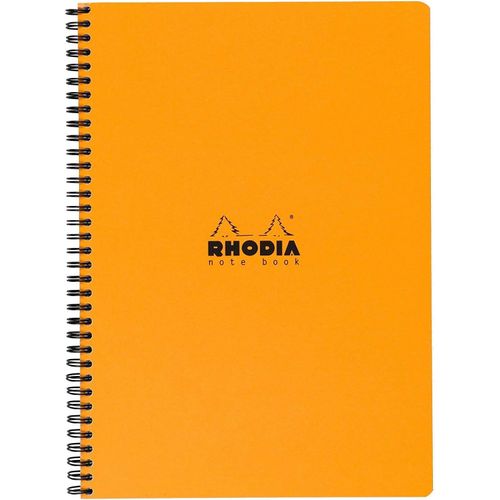 Cahier  Spirale (Reliure Intgrale) Notebook Orange - A4+ 22,5 X 29,7 Cm - Lign - 160 P Dtachables - Papier 80 G/M - Carte Enduite Souple Et Rsistante