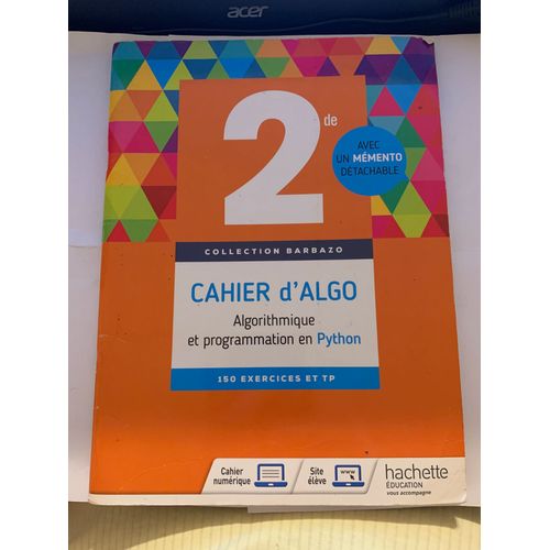 Cahier D'algorithme Et Programme En Python   
