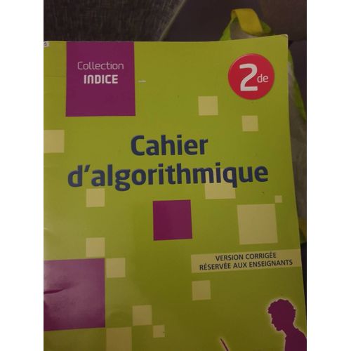 Cahier D'algorithmique 2 De   de Catherine Lebert  Format Cartonn 
