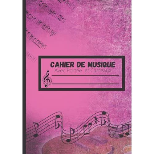 Cahier De Musique Avec Portée: Papier Musique Avec 8 Grosses Portées