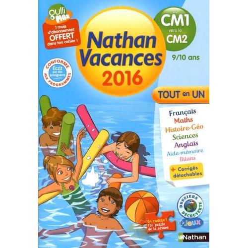 Nathan Vacances Du Cm1 Vers Le Cm2 9/10 Ans   de Boulard Jocelyne  Format Broch 