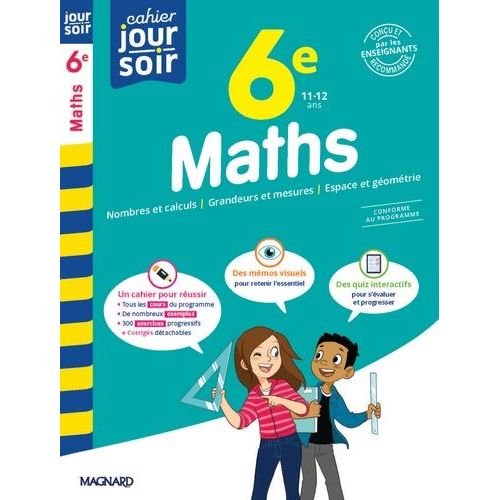 Cahier Du Jour/Cahier Du Soir Maths 6e    Format Beau livre 