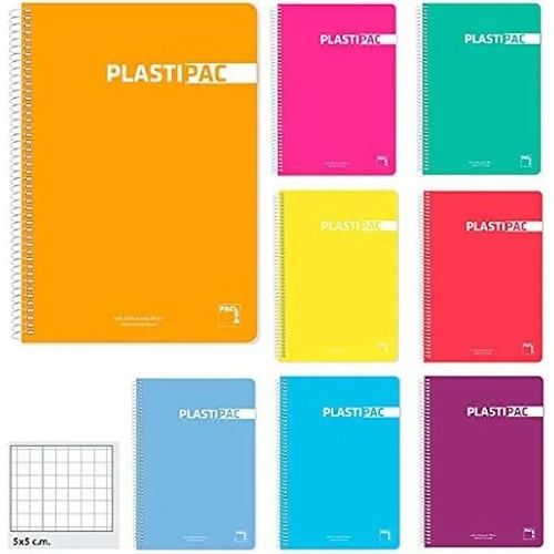 Cahier - Pacsa - Multicouleur - 80 Volets - Format A4 - 5 Units