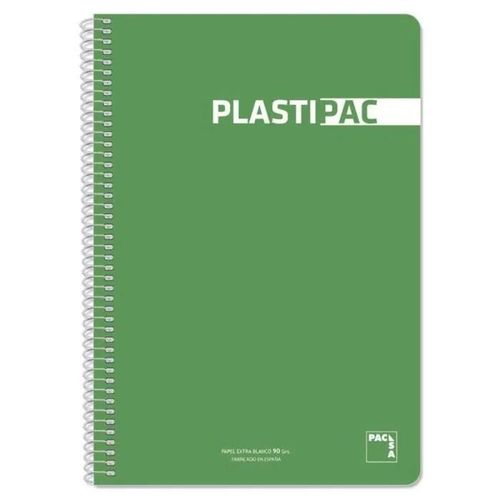 Cahier Pacsa - Ypc-16107 - Cahier Plastipac 80 Volets Din A4 Vert Clair (5 Unites)