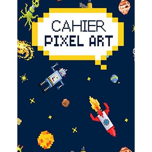 Cahier Pixel Art Grand Format 120 Pages Vierges Quadrillées Carnet Pixel Art Cahier De Dessin