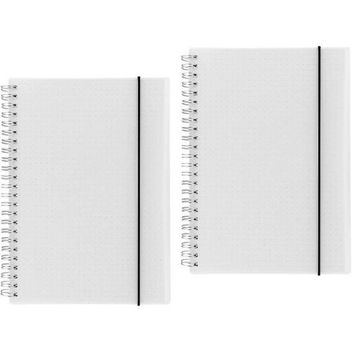 Cahier Pointill Spirales A5, 80 Feuilles Carnet  Pois, Bloc Note Spirale Pointill, Couverture De Pp Avec Ceinture lastique Spirale Notebook, Lot De 2