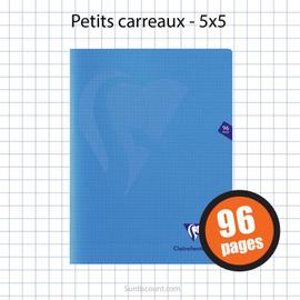 Cahier - 24x32(cm) - Petits carreaux - 96 pages - couverture en polypro -  sans spirale - Clairefontaine - Mimesys