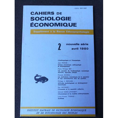 Cahiers De Sociologie conomique -2 - Avril 1980