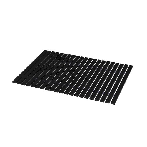Caillebotis Antidrapant Rectangulaire Goodhome Calendon Coloris Noir En Bambou L.70 X L.50 Cm
