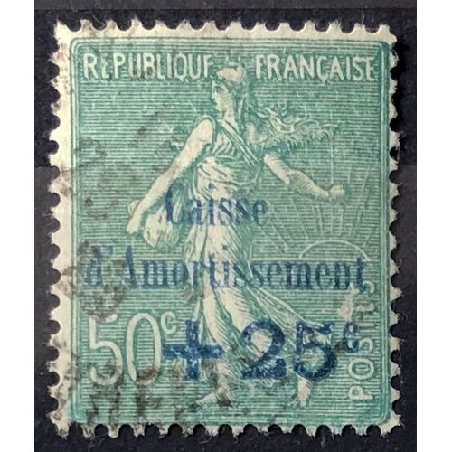 Caisse D'Amortissement 1927 - Semeuse Ligne - +25c / 50c Vert-Bleu (Joli N 247) Obl - France Anne 1927 - Brn83 - N33329
