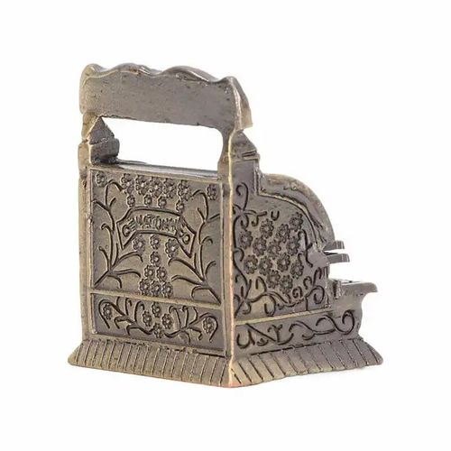 Caisse Enregistreuse En Mtal Vintage, 1:12, Mini Caisse Enregistreuse Portable Mignonne, Simulation De Scne De Vie, Caisse Enregistreuse, Maison De Courses