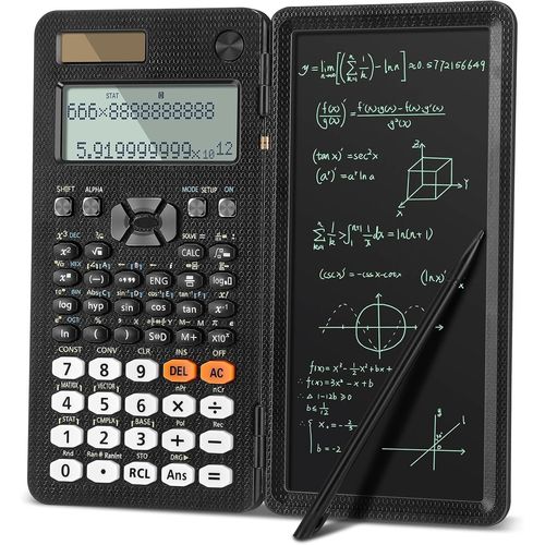 Calculatrice,Affichage  4 Lignes Et 417 Fonctions Arithmtiques Solaire Calculatrice Financiere Calculatrice Lycee College Calculette Avec Tablette D'criture 6  Pour Les tudiants Bleu