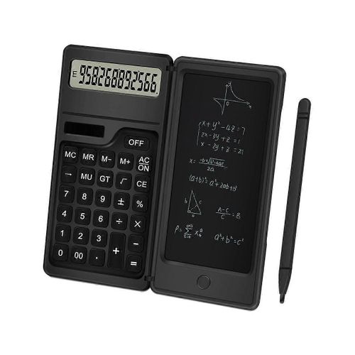 Calculatrice Avec Bloc-Notes, 12 Chiffres Lcd Affichage Solaire Calculatrice De Bureau Calculatrice Portable Pour Off