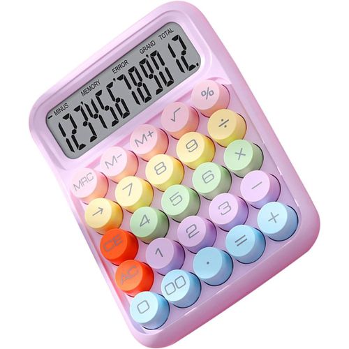 Calculatrice Colore Calculatrice  Clavier Mcanique pour Le Bureau de l'cole  Domicile Calculatrice de Bureau lectronique Innovante avec Fonction de Commutateur Mcanique